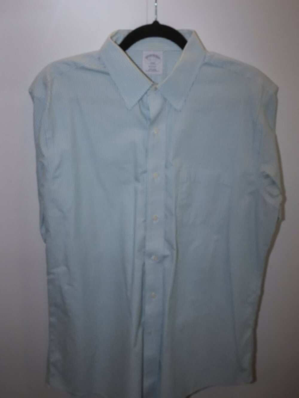 Brooks Brothers Regent Non-Iron Dress Shirt Green Check 16-2/3